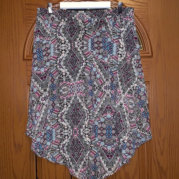 Maurices Multicolor & Multi Print Pull On Stretch Waist Chiffon Midi Skirt - Picture 11 of 15